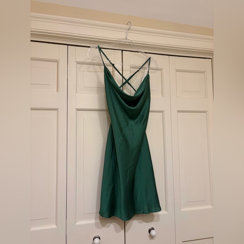 Lovers + Friends Boa Mini Dress in Green - Picture 6 of 7